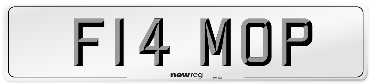 F14 MOP Number Plate from New Reg
